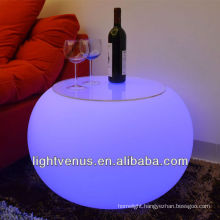 H41cm plastic rgb led coffee table